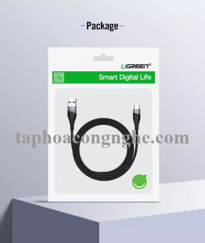 Ugreen 50872 0.5M màu Xám Cáp sạc truyền dữ liệu USB 2.0 sang MICRO USB đầu mạ thiếc ED017 30050872